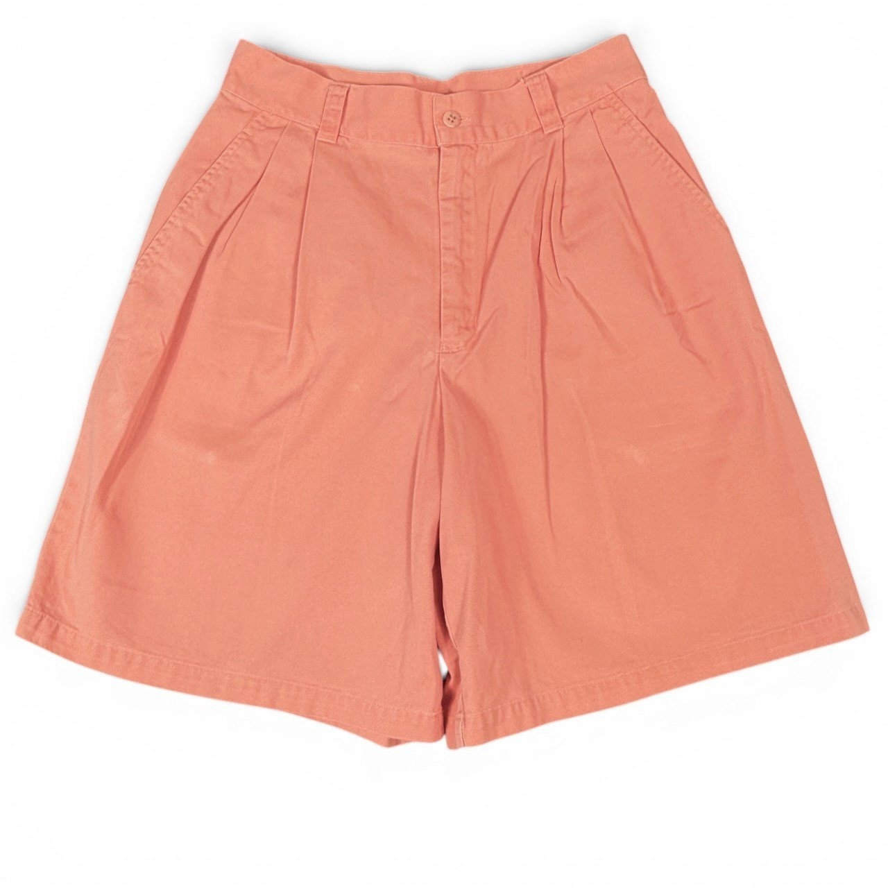 Vintage Ralph Lauren Country Coral Shorts Women 12 Pleated High Waist 90s USA