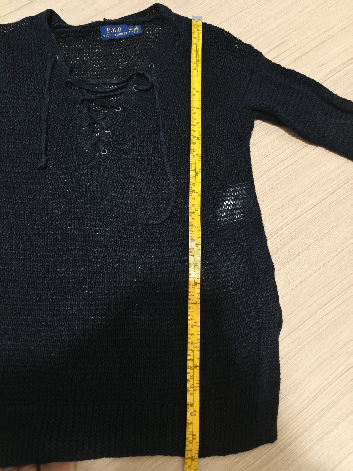 Polo Ralph Lauren Cotton blend lace-up open-knit sweater
