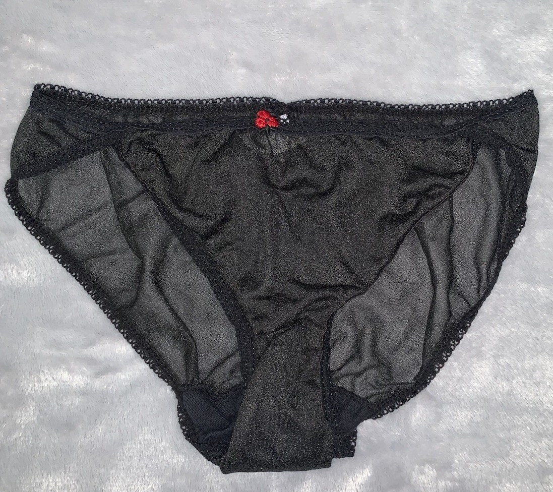 Vtg Low Rise Chiffon Bikini panties 5 S 100% Nylon Unique USA