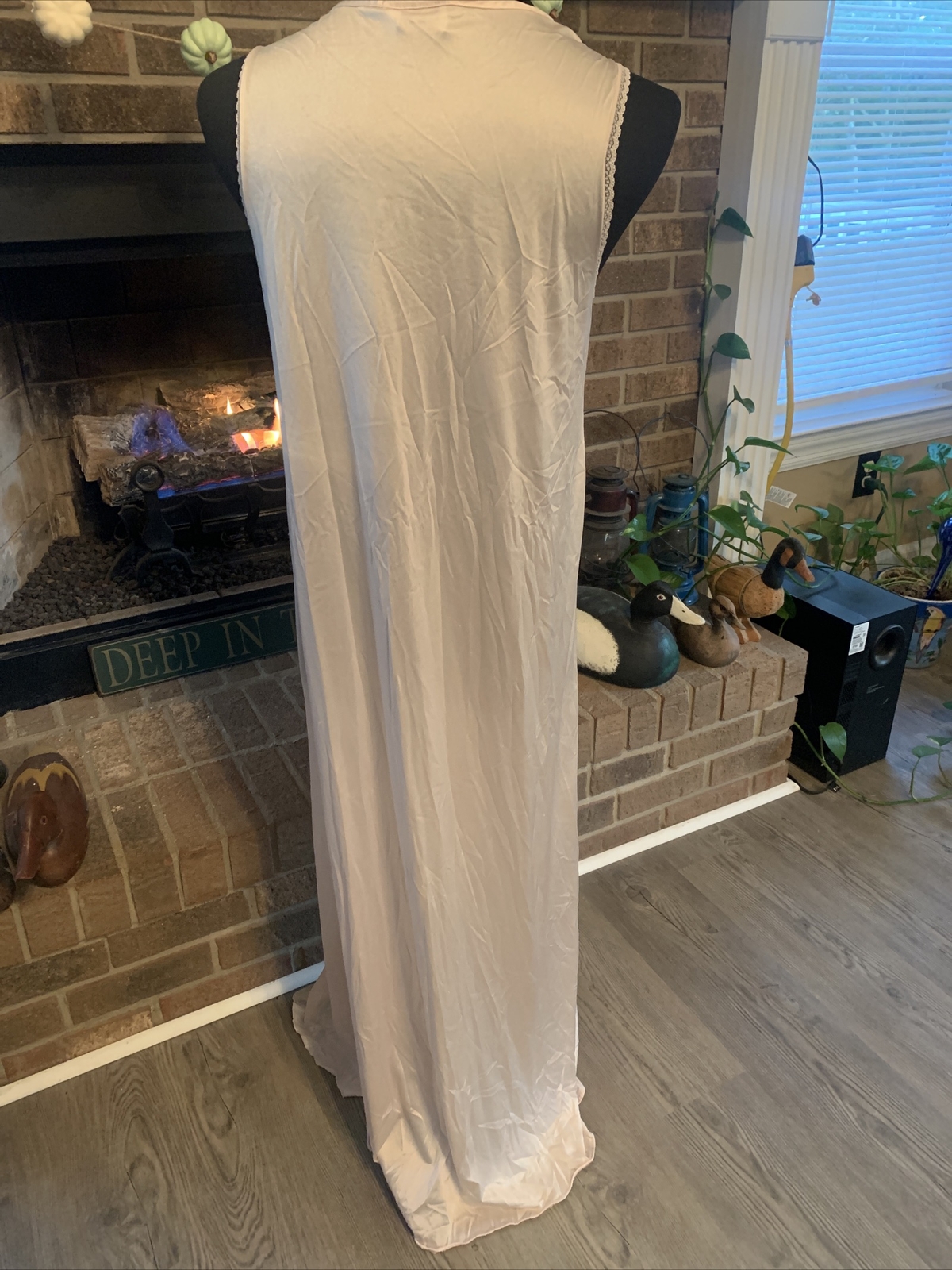 Vintage-Vanity Fair -Nightgown- Sz Small-maxi-cream-36” Bust-beautiful Lace