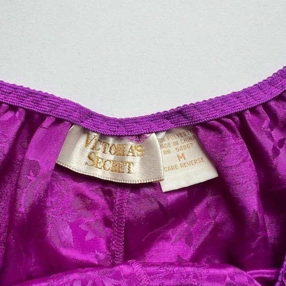 Vintage Victoria’s Secret Gold Label 1984 Pink Purple Sleepwear Set