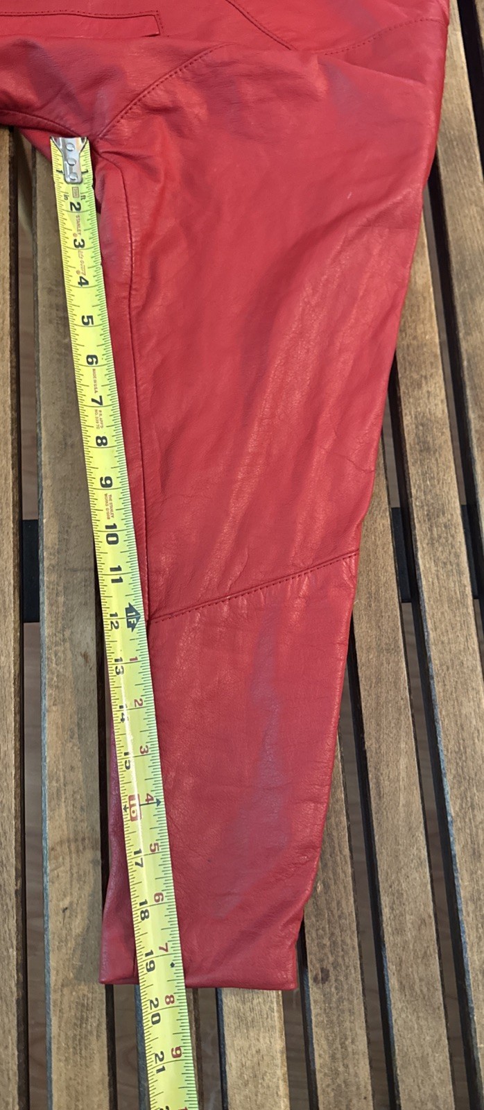 Vintage 1980’s Notorious Women’s Red Leather Cropped Jacket Size S