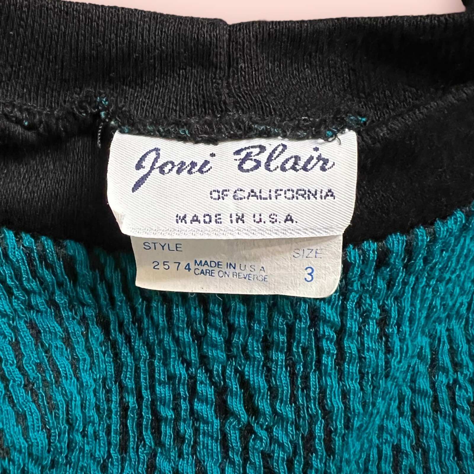 Size 3 Vintage Joni Blair 80s Green Stripe Midi Dress Prom Cocktail Ruffle USA