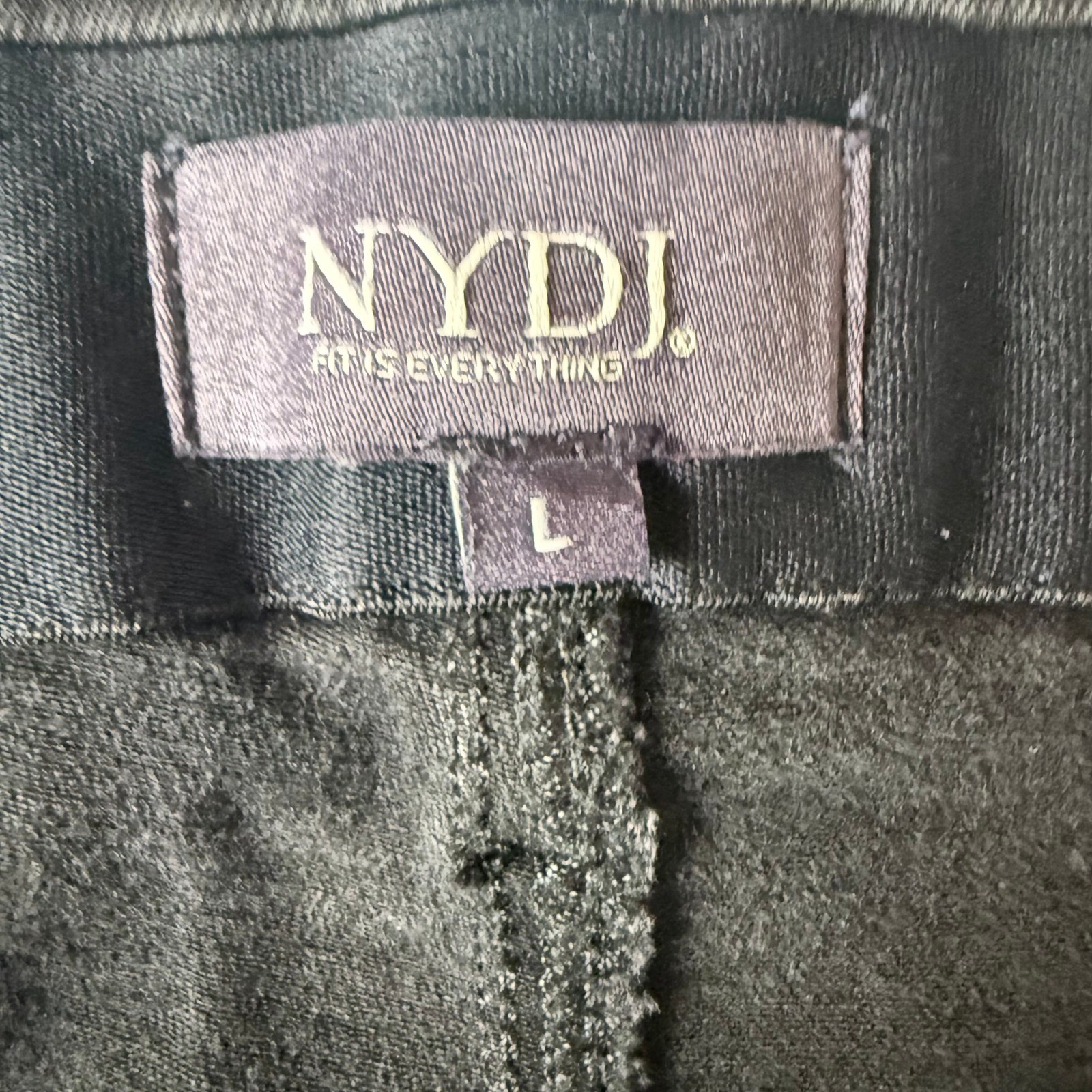 NYDJ Sheri Slim Women Large Vintage Black Waist-Match Lift Tuck Denim MSHBSS8984
