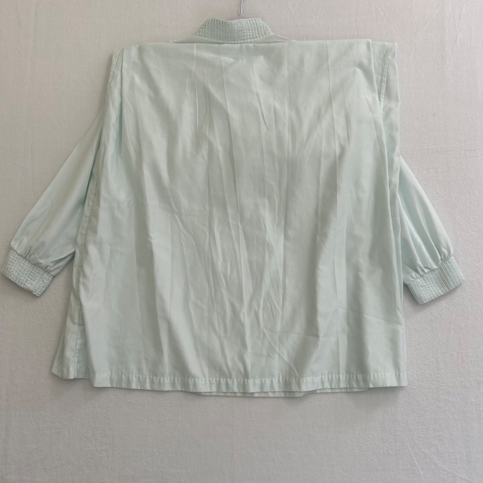 Vintage Nightgown Dress Light Blue Cotton Pintucked 53.5″ Long Cottage Granny