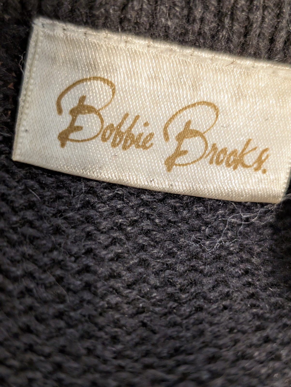VTG Bobbie Brooks Black Ramie Cotton Embroidered Cardinal Bird Sweater Vest SZ L