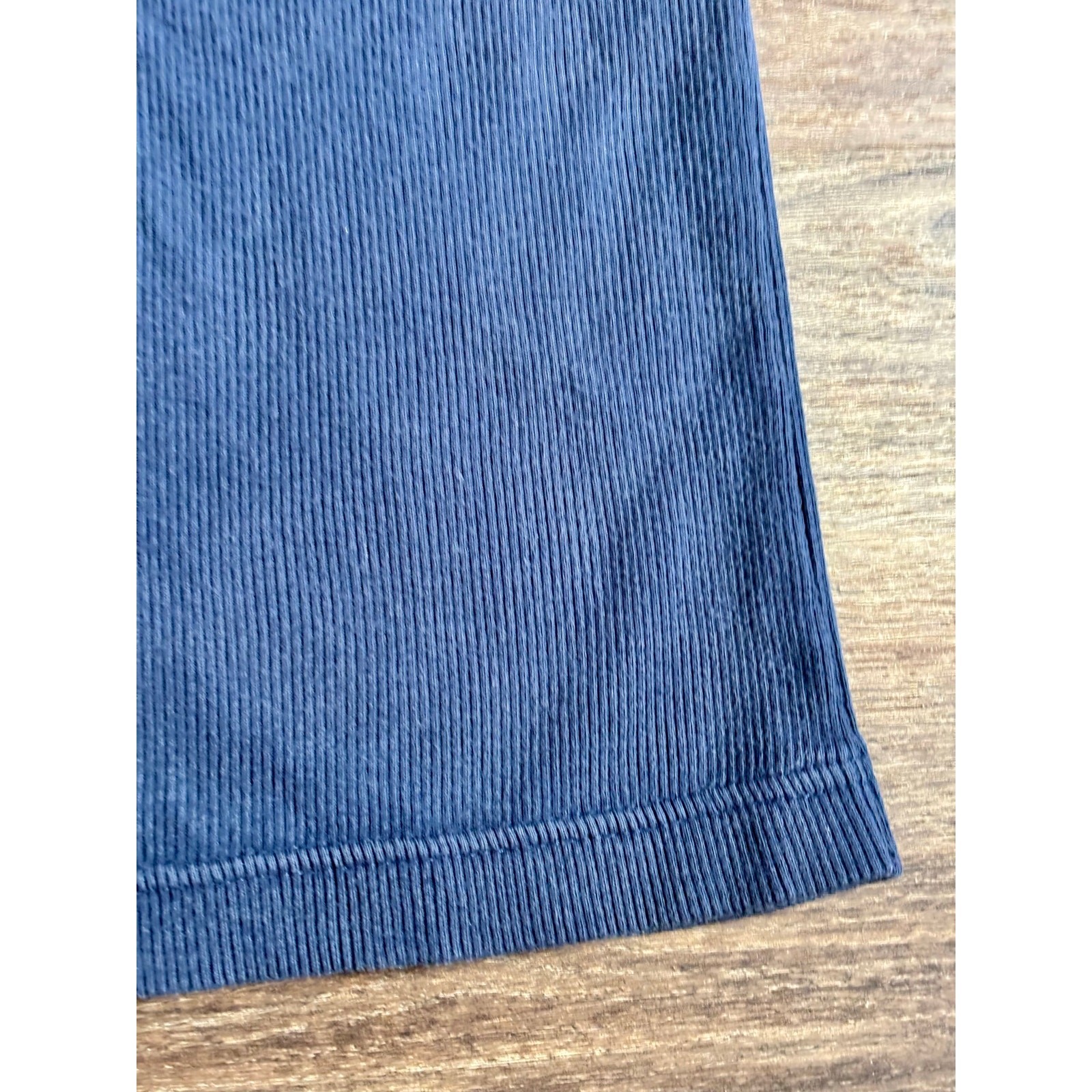 Vintage 1990s Together! Navy Blue Tank Top Floral Embroidery Cotton Medium