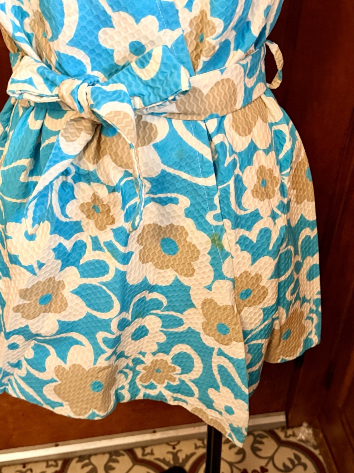 Vintage 60s Miami Originals Label Culottes Skort Dress Sz S/M Beach Pool Party