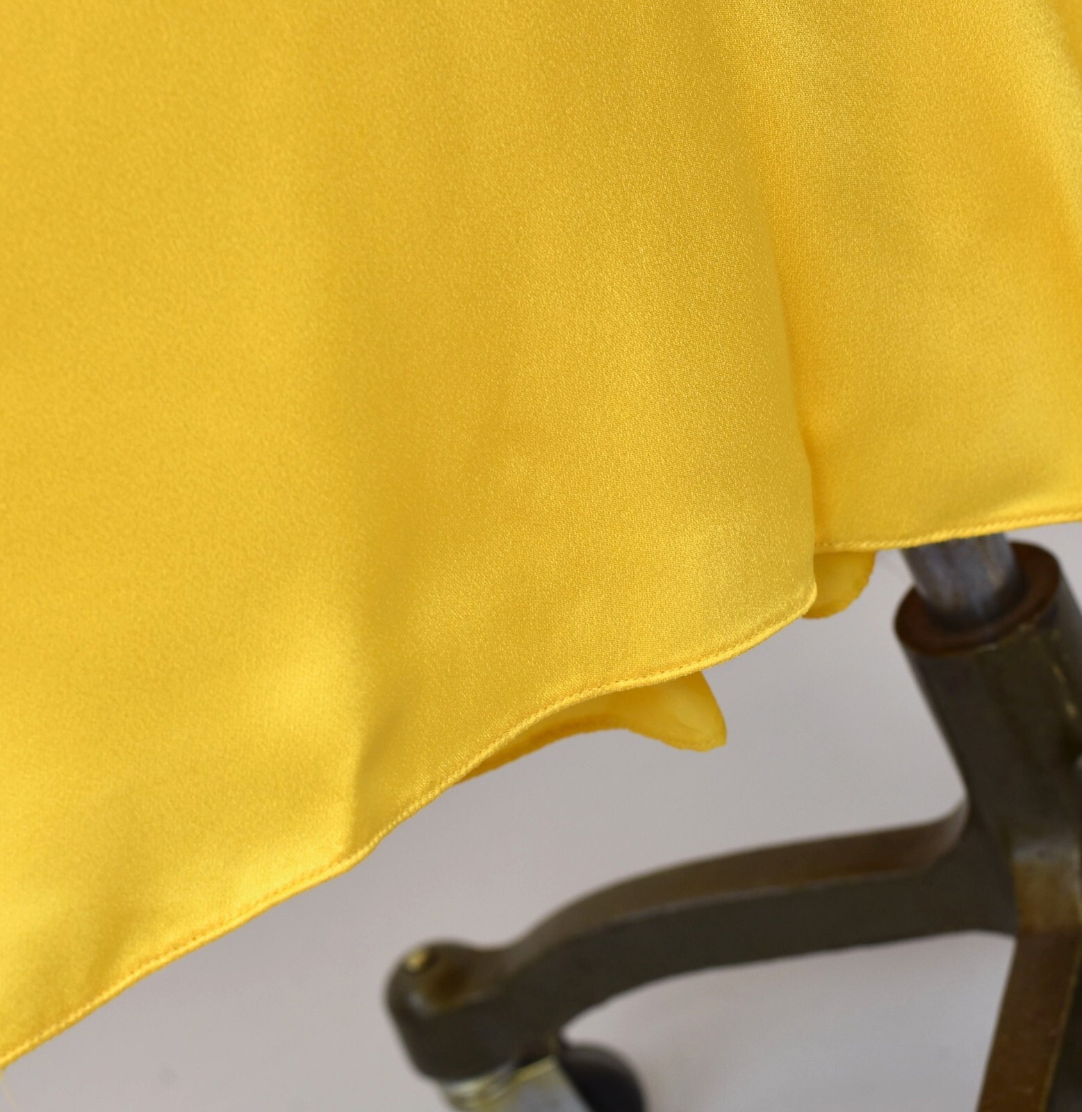 Vintage 1970s Oscar de la Renta Yellow Bow Rhinestone Belt Party Dress Gown