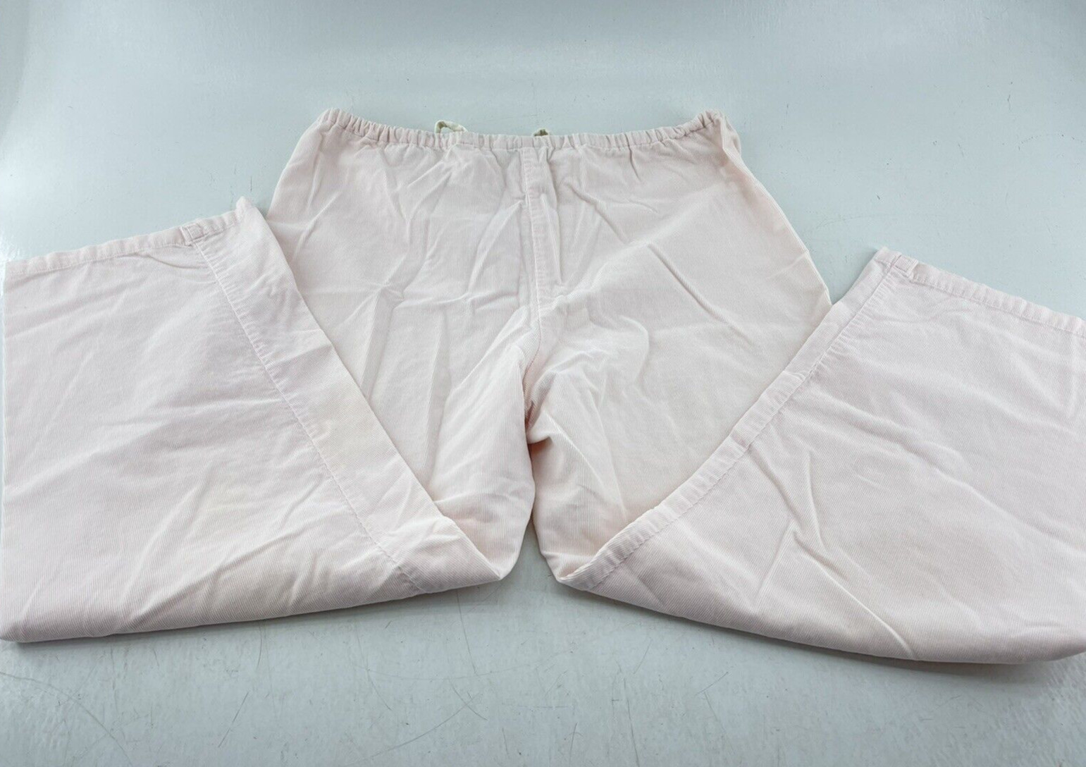 Women’s Pink Kiyomi Corduroy 2 Pc Pajama Set size Med Drawstring Pant Button Top