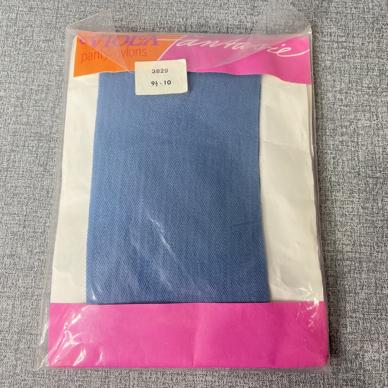 Vintage Viola Panty Nylons Womens 9 1/2 10 in Blue NOS