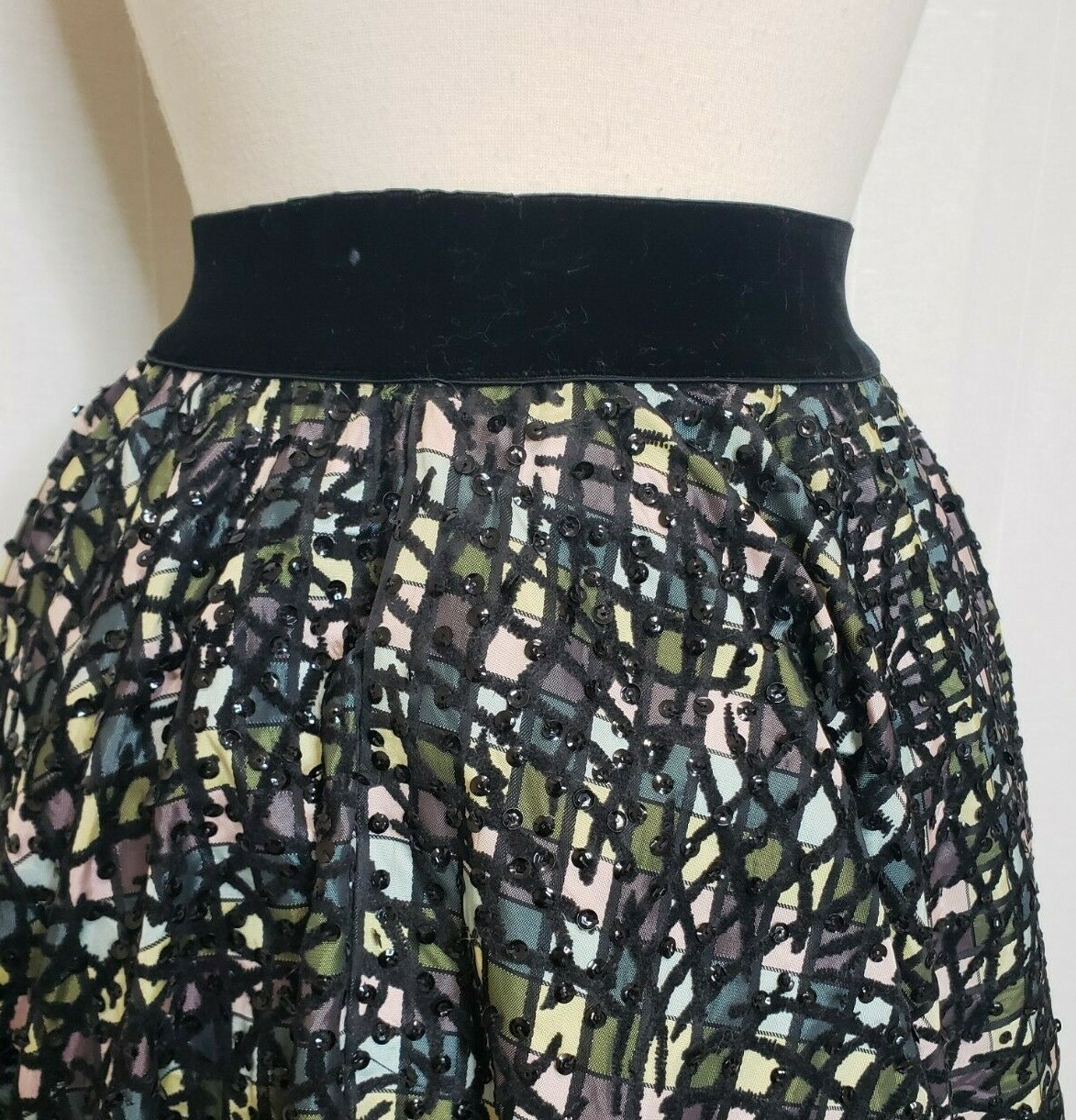 Vintage 50s Atomic Joe Davidson Originals Circle Skirt MidCentury Flocked