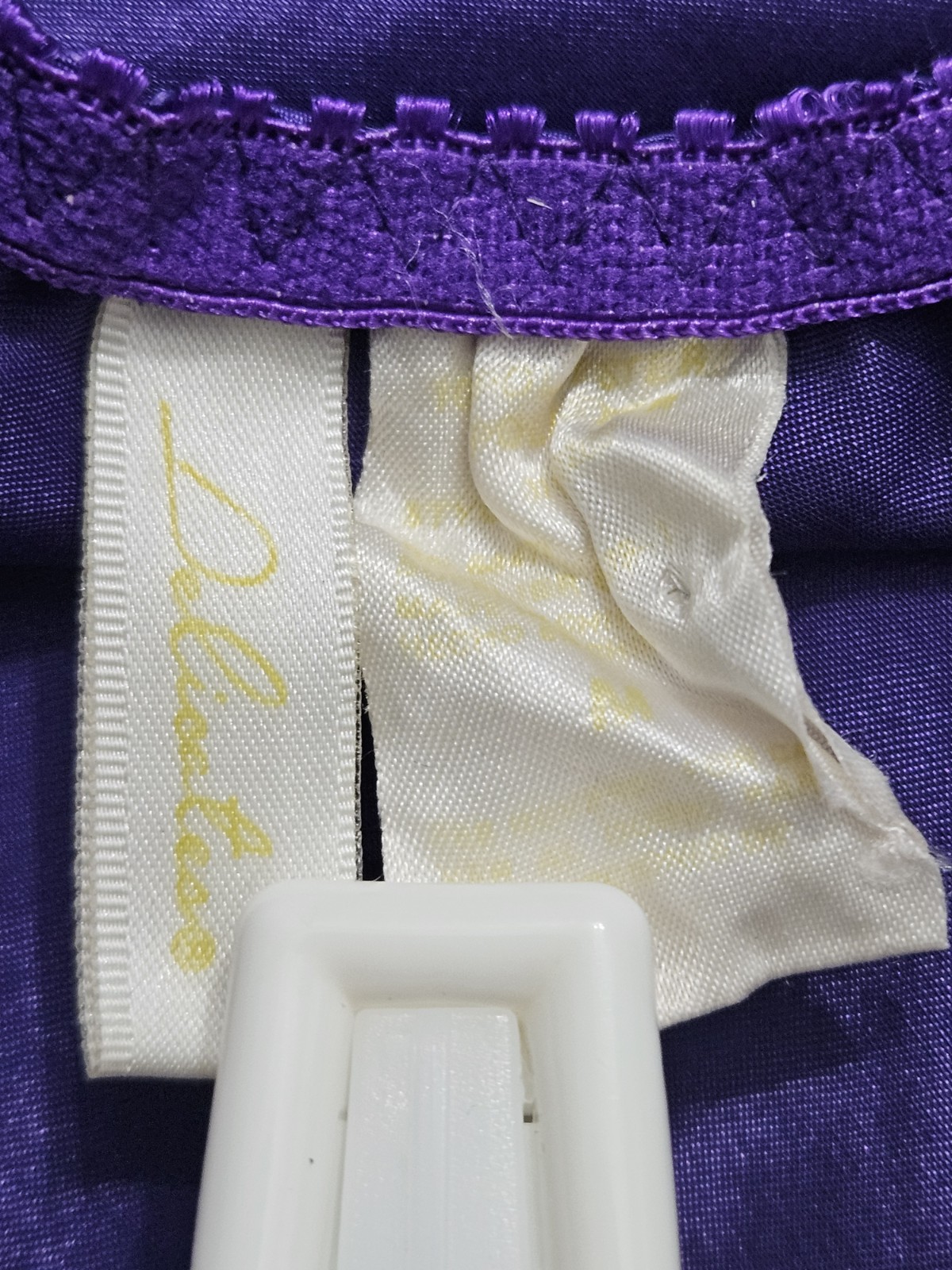 Vintage Delicates Gold Label SILKY Satiny Mesh Hi Cut Hi-Leg Purple Panties