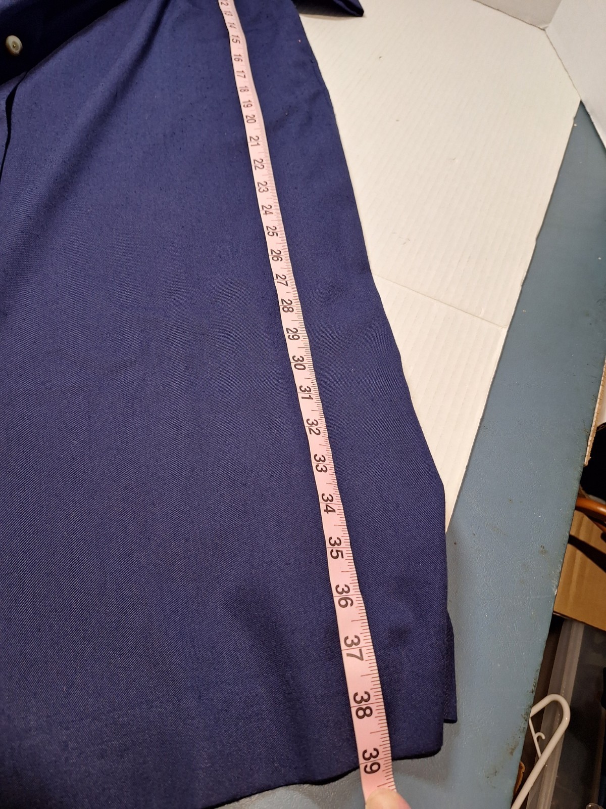 Vintage Andrew Harvey Dress Woman’s 14 Blue Button Up Long Polyester