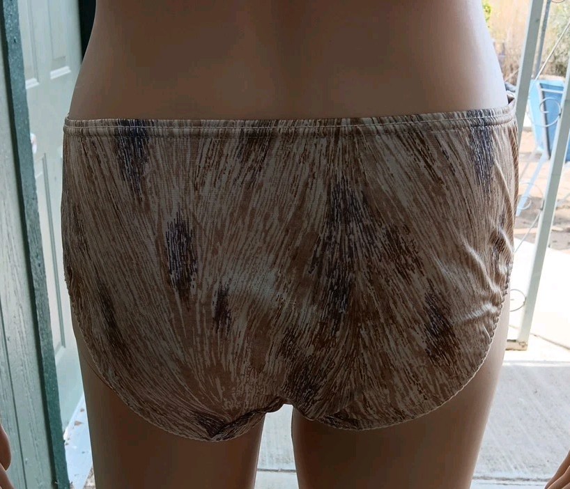 Vtg Blush Briefs Womens Panties Browns Tans 100% Antron Nylon Size 6 Medium