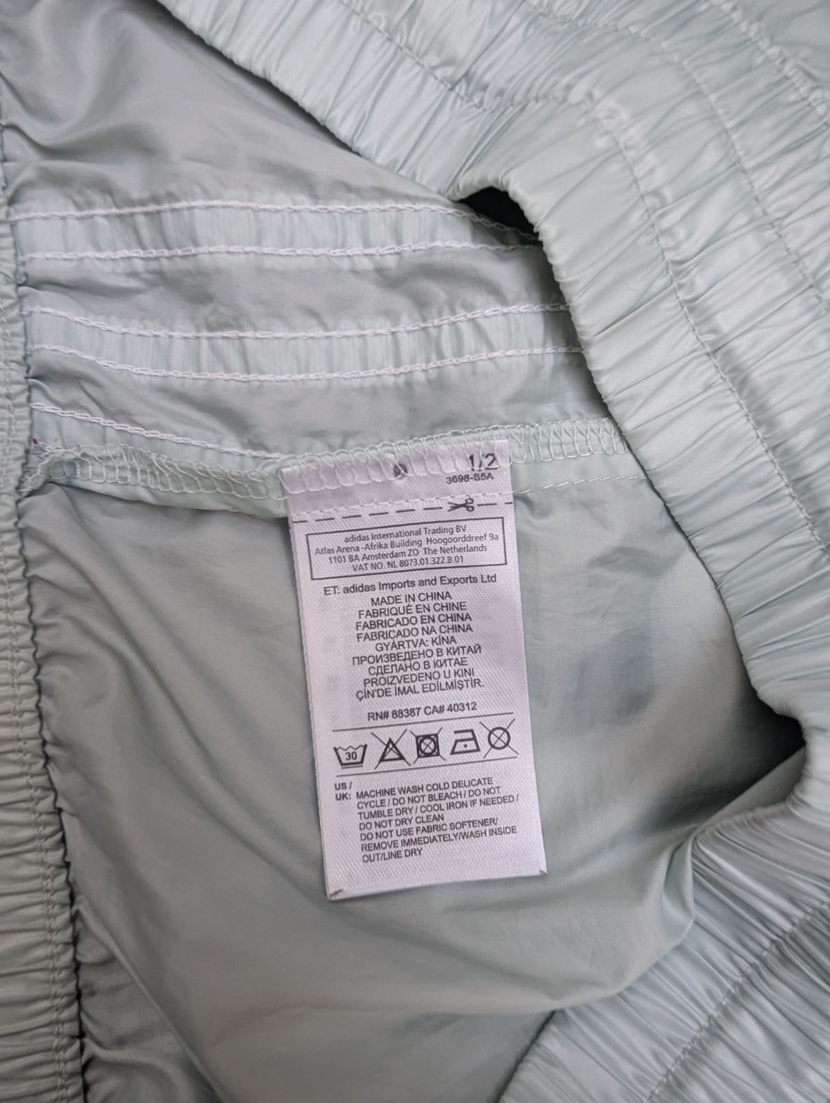 ADIDAS Glanz Shorts Womens 40 Mint Running Casual Swim Trunks Vintage Sports Retro Gym