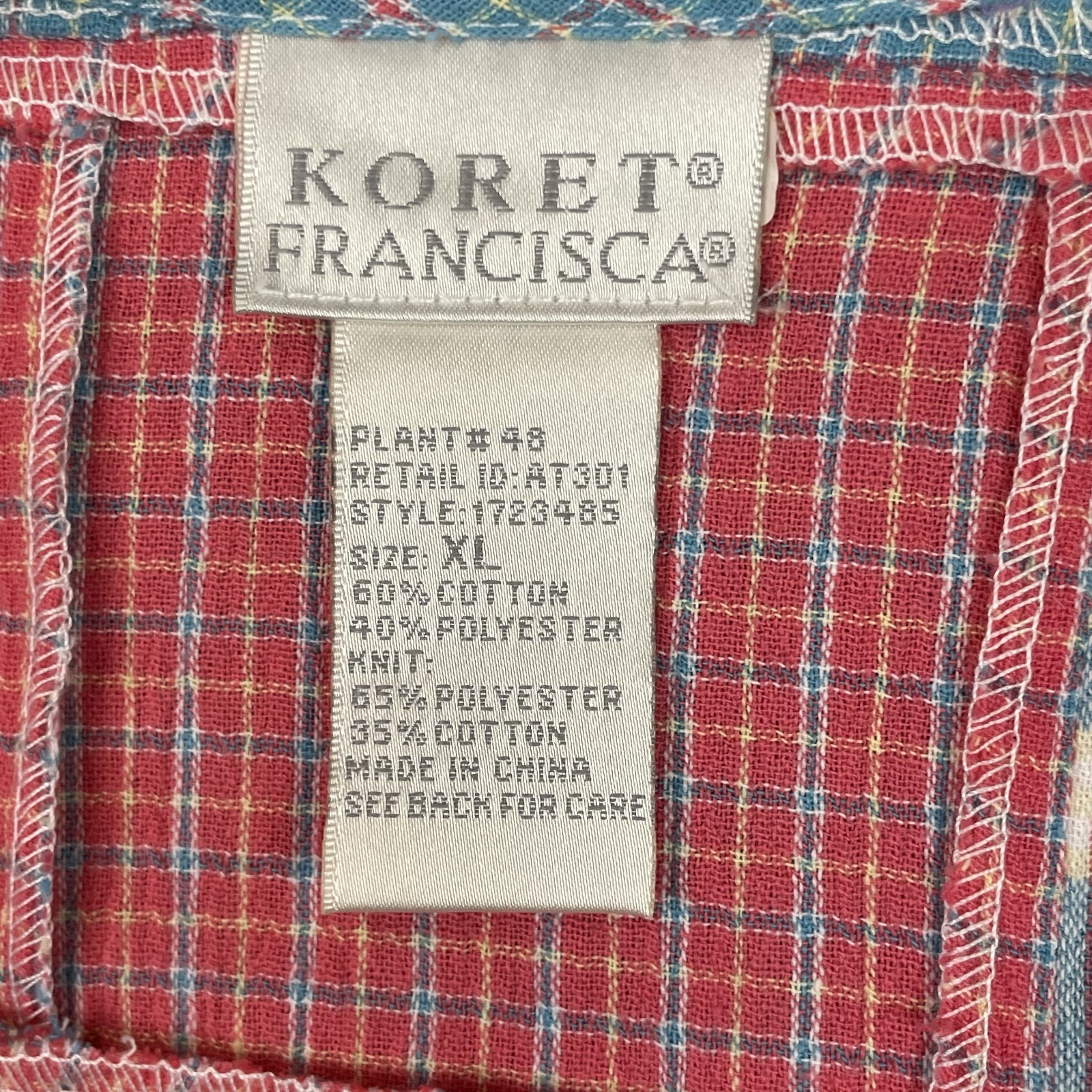 Vintage Koret Francisca Patchwork Quilted Vest Womens XL Attached T Shirt Grunge
