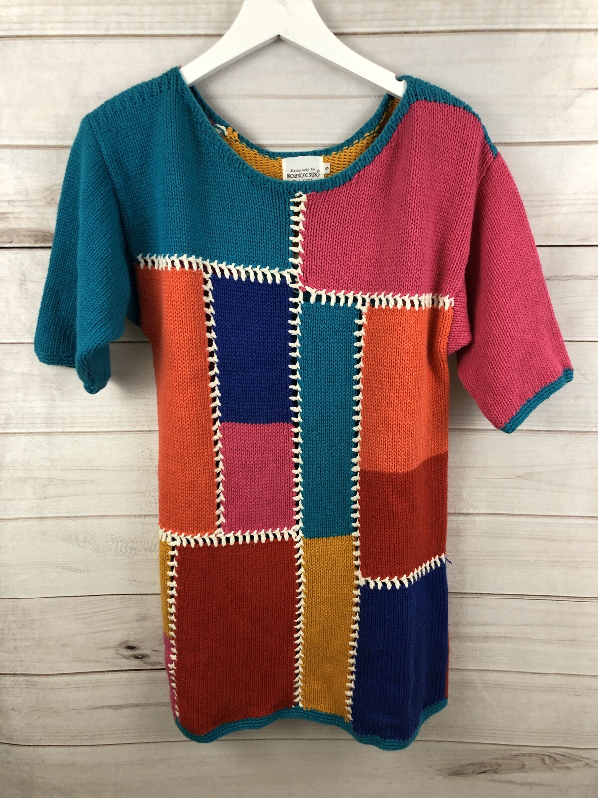 Vintage 1980s Women’s Sz Small Multicolor Sweater Brownstone Studio Fresh Prince