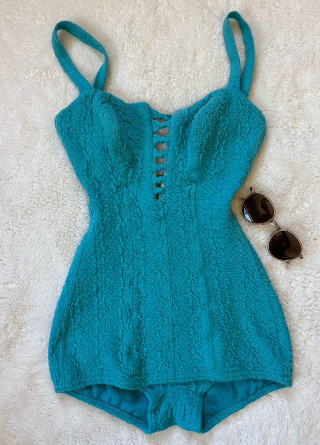 1950s Vintage Lofties By Lawrence One Piece Swimsuit XS