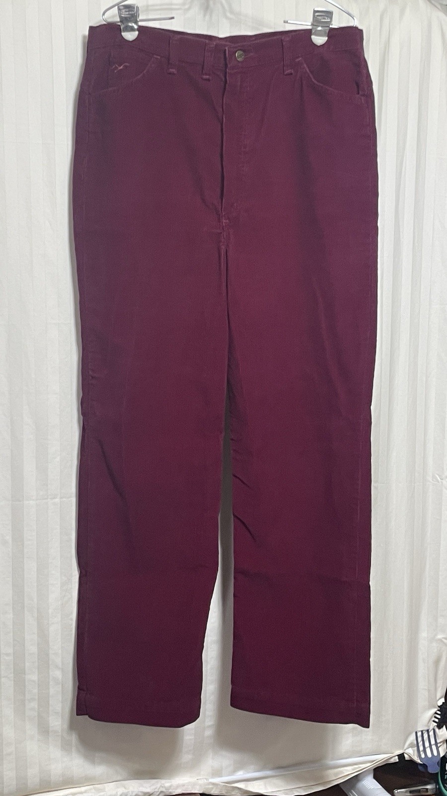 Vintage Wrangler Plum Corduroy Pants Womens 36 X 33 W0425Wn