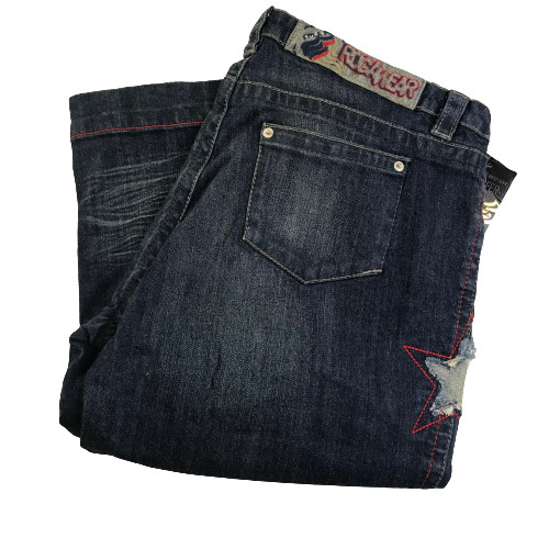 Vintage Roca Wear 3/4 Blue Jeans Size 15/16 New Old 90s Stock Made in Taiwan