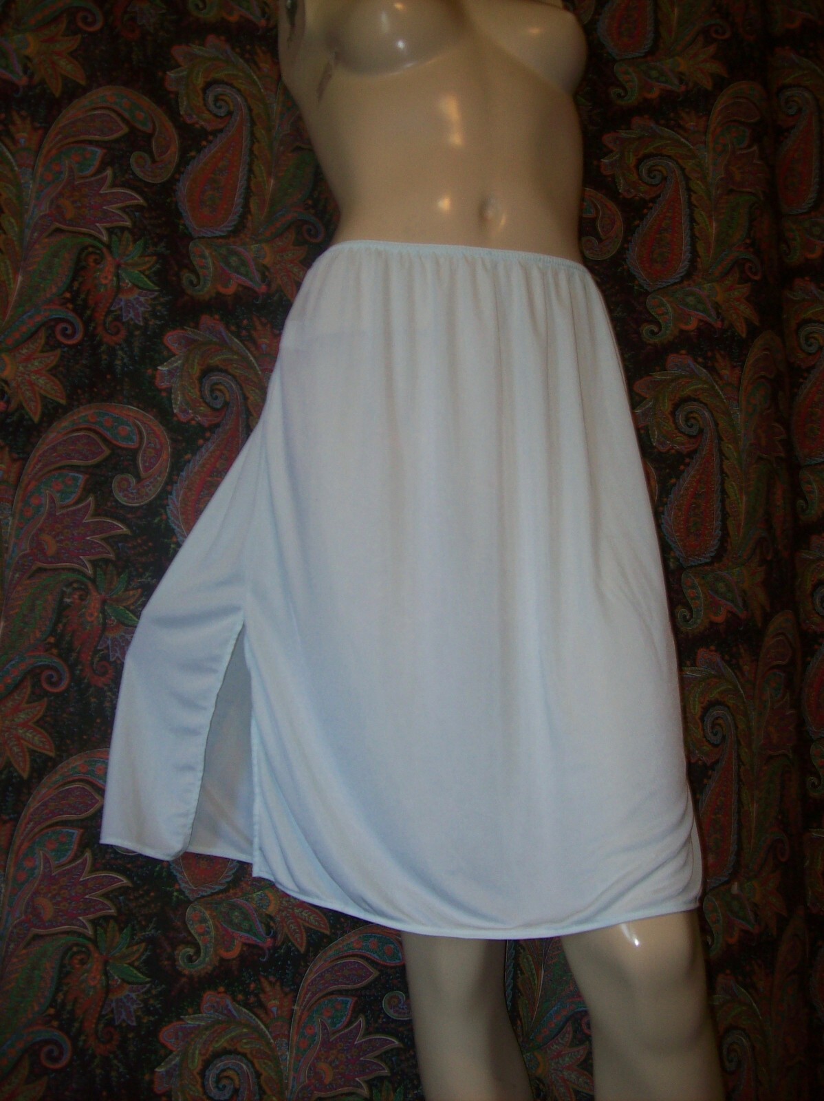 Vintage Vassarette Light Green Liquid Knit Stretch Nylon A-line Half Slip L 22″