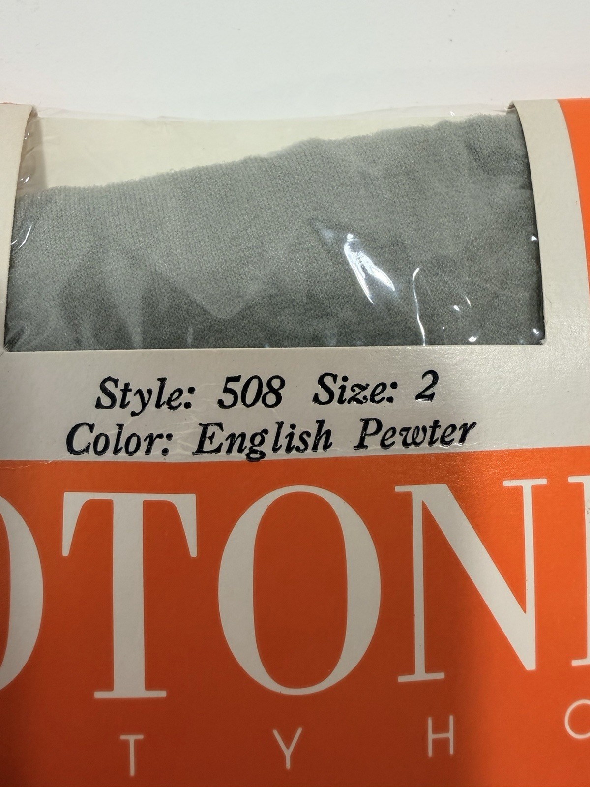 VTG Isotoner Womens Pantyhose Style 508 Size 2 English Pewter Support Sandalfoot