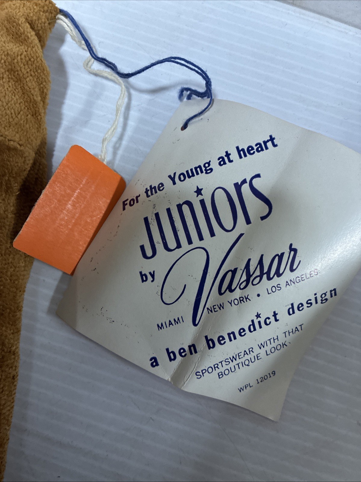 Vintage 50s Juniors by Vassar Brown Mini Skirt Cotton Size 7 – NWT
