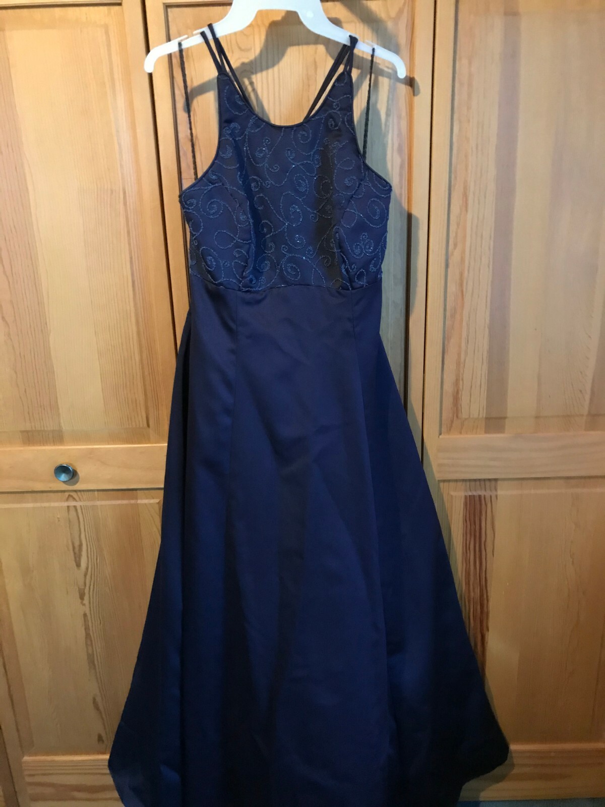 BE SMART VTG 11-12 Purple Sleeveless Beaded lined Floor Length Evening Gown