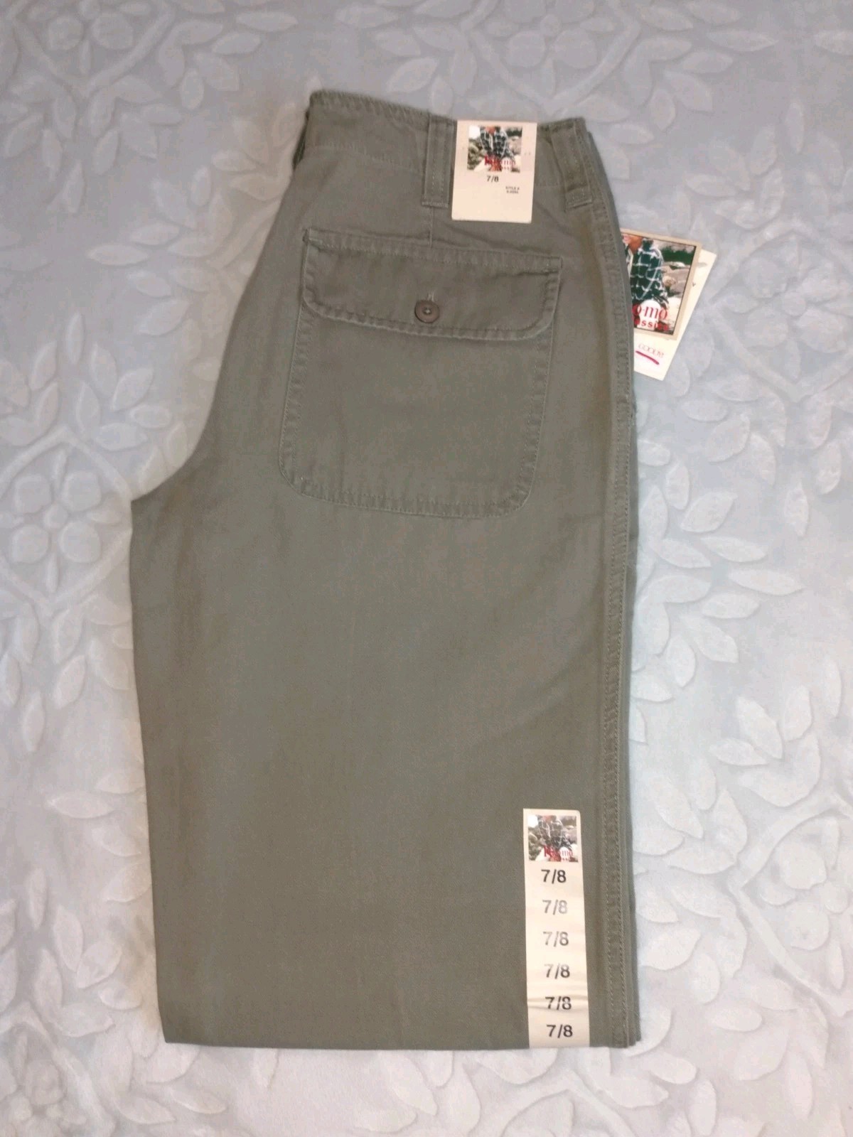 NOS KIKO-MO Classics Women’s 7/8 Olive Utility Denim Pants/Jeans 32×31. Flaw Y2K