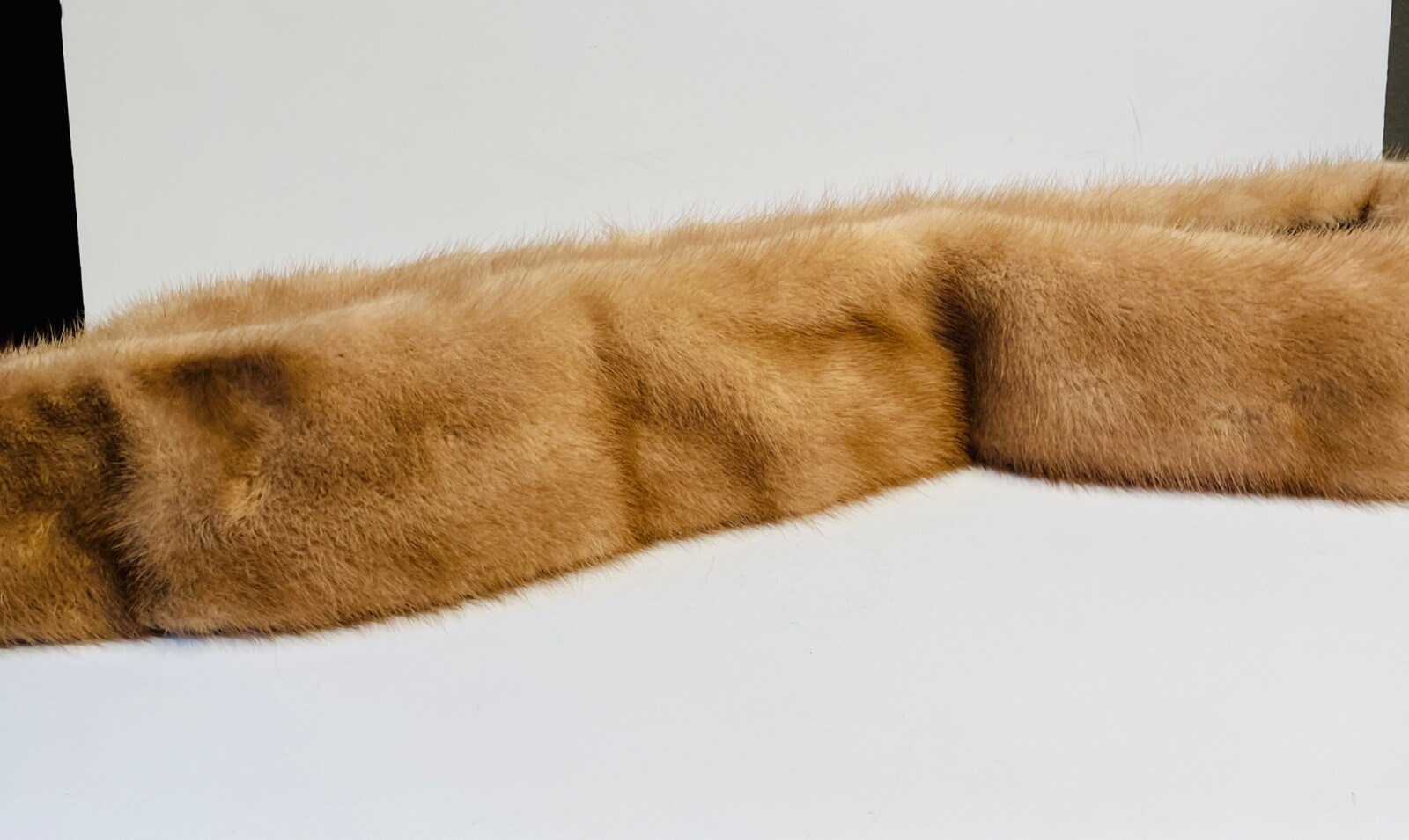 VTG 50’S-60’S LOVELY!! TAN AUTUMN HAZE MINK FUR STOLE COLLAR WRAP SCARF