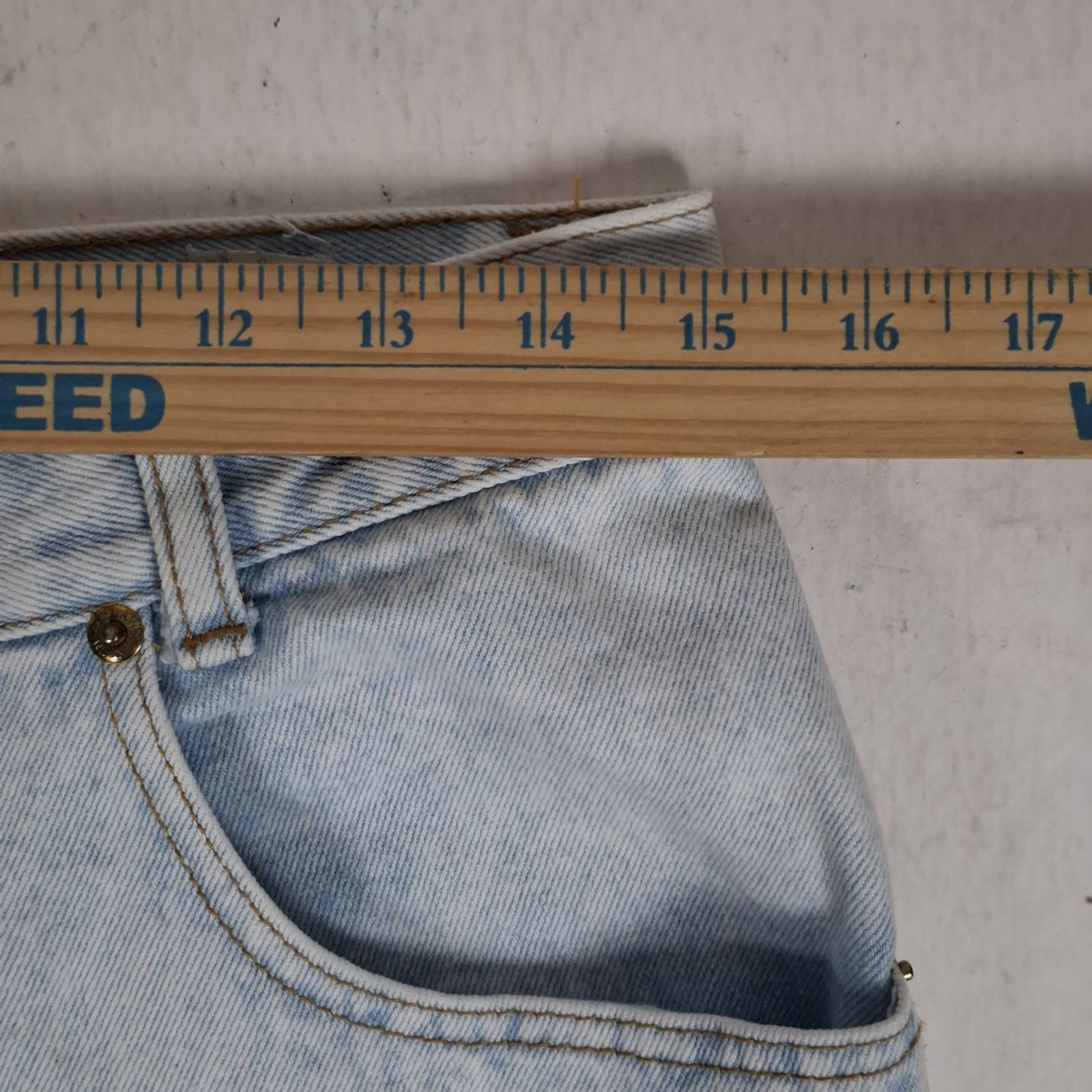 VTG Lawman Jeans Women Sz 13 Western High-Waist Light Wash Tapper Denim Pant 80s