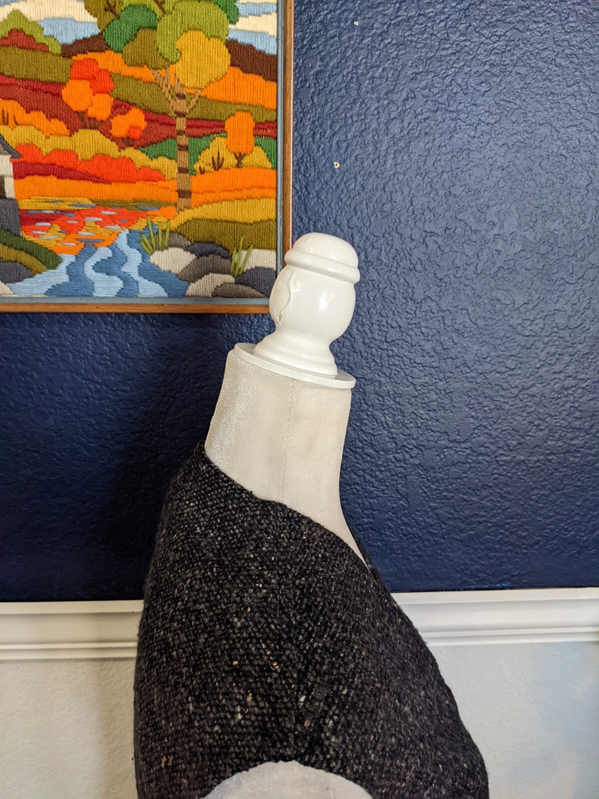 VTG Weathered by Natural Threads Gray Textured Sleeveless Button Vest Sz Large L
