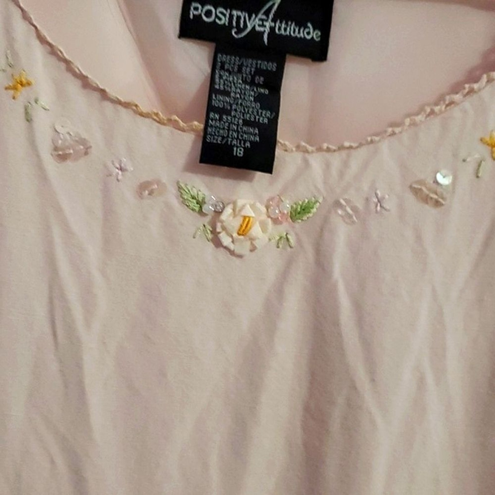 Vintage Positive Attitude Blush Pink 2 Piece Wedding Elegant Shift Maxi Dress 18