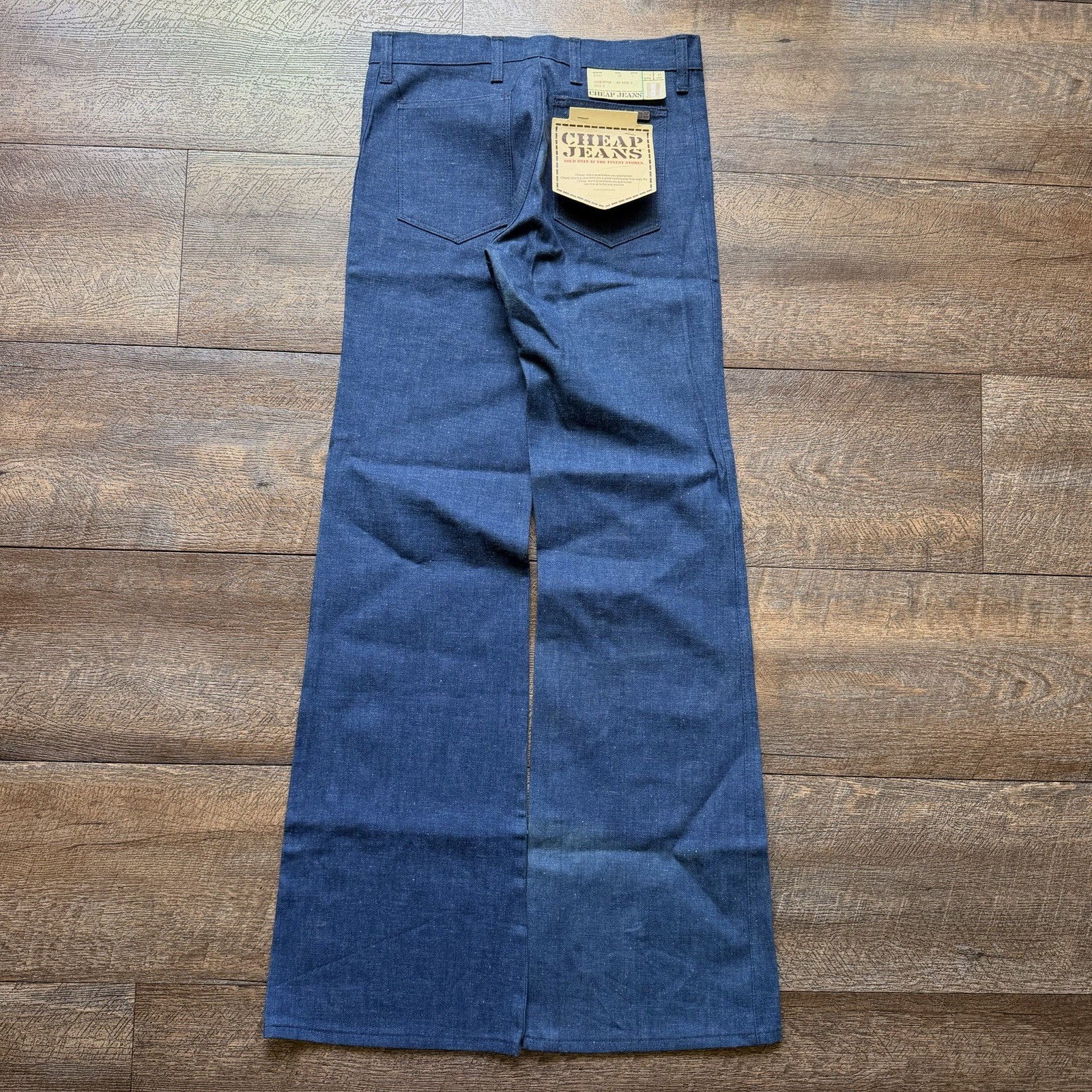NWT Vintage 1970’s Womens 29” Cheap Jeans Deadstock 100% Cotton Blue Flare Jeans