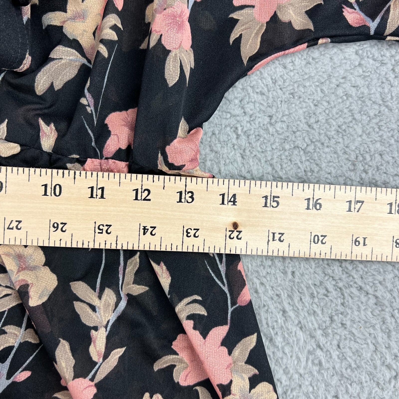 Vintage Country Miss Womens Size 12 Floral Dress Black