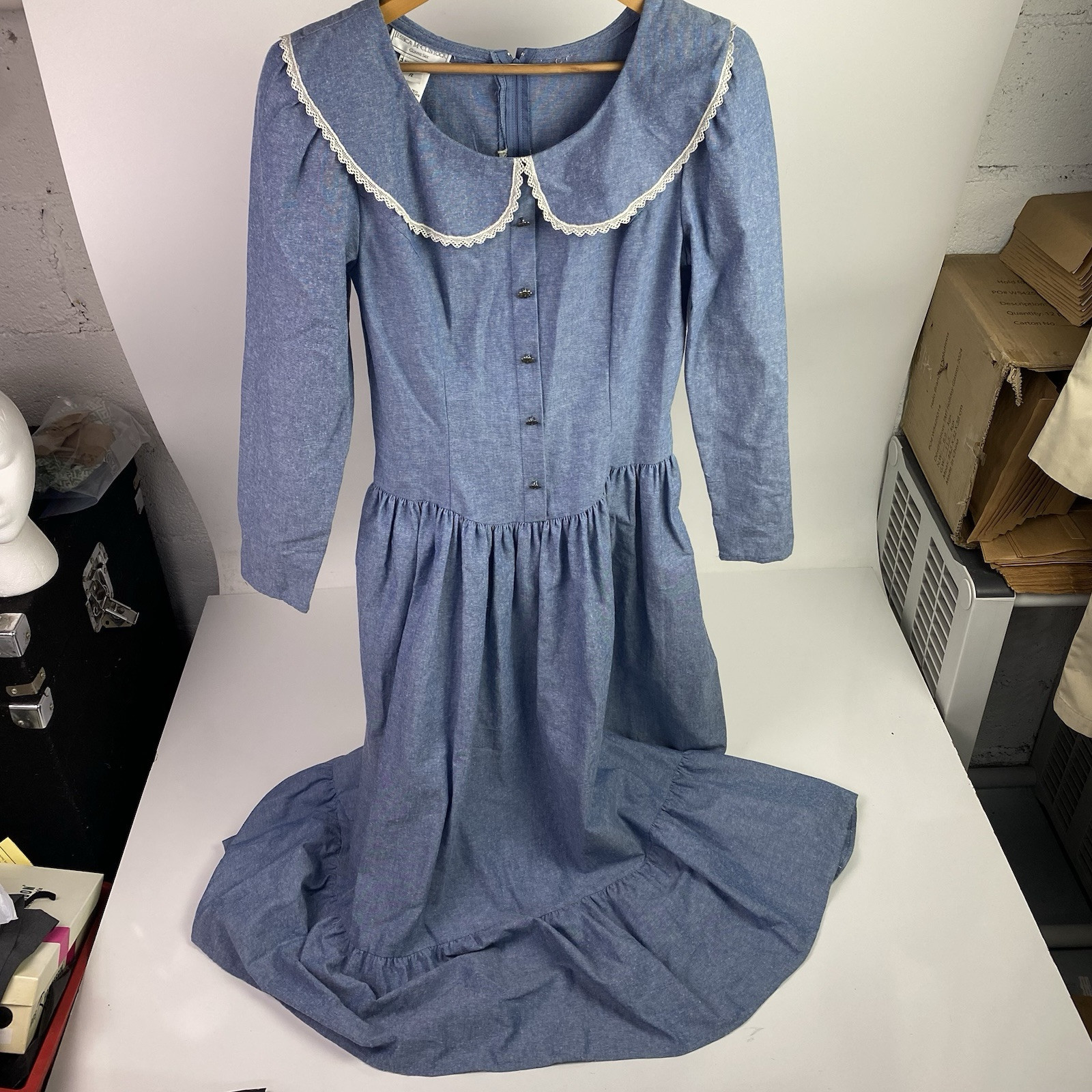 Vtg 80s Jessica Mcclintock Gunne Sax Maxi Dress 15/16 Prairie Cottage Core