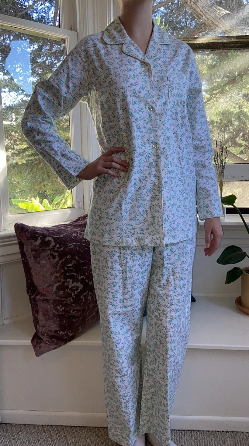 Vintage Tommie’s Pajama PJ Set/2 Floral Size 38 Preshrunk Cotton NWT