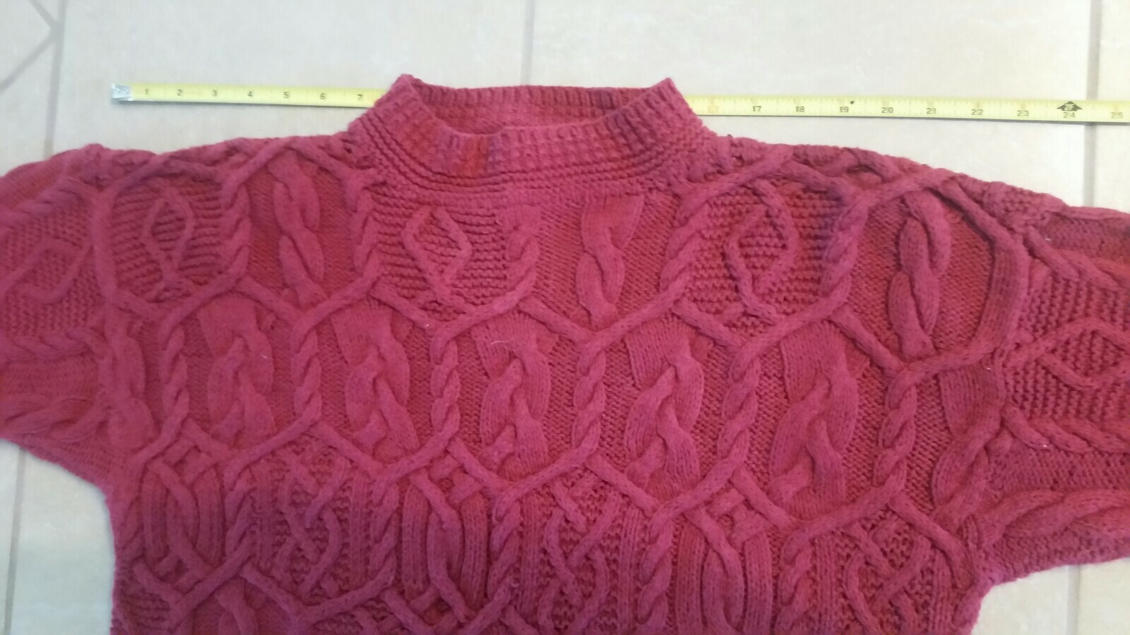 Vtg James River Traders Oversize Sweater Mini Dress Sz M Chunky Cable Knit