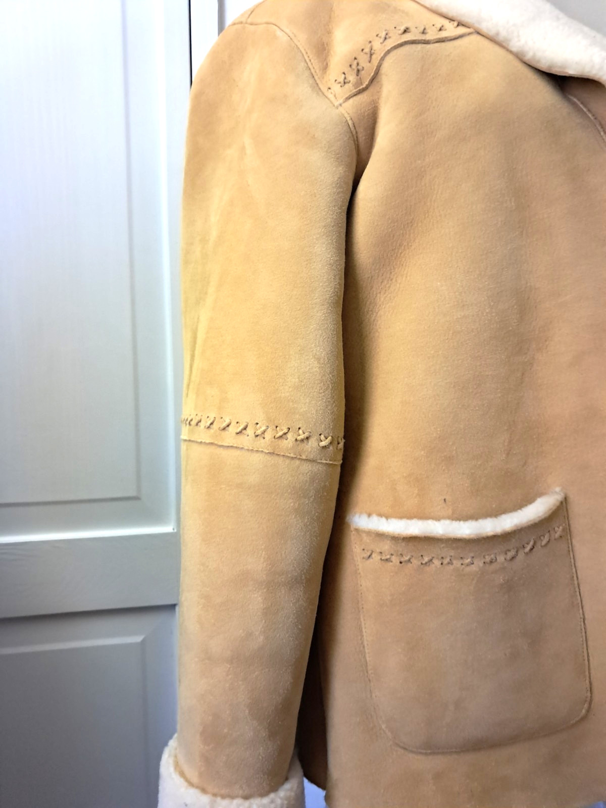 Pre-Owned L Shearling Leather Jacket The Territory Ahead Near Mint