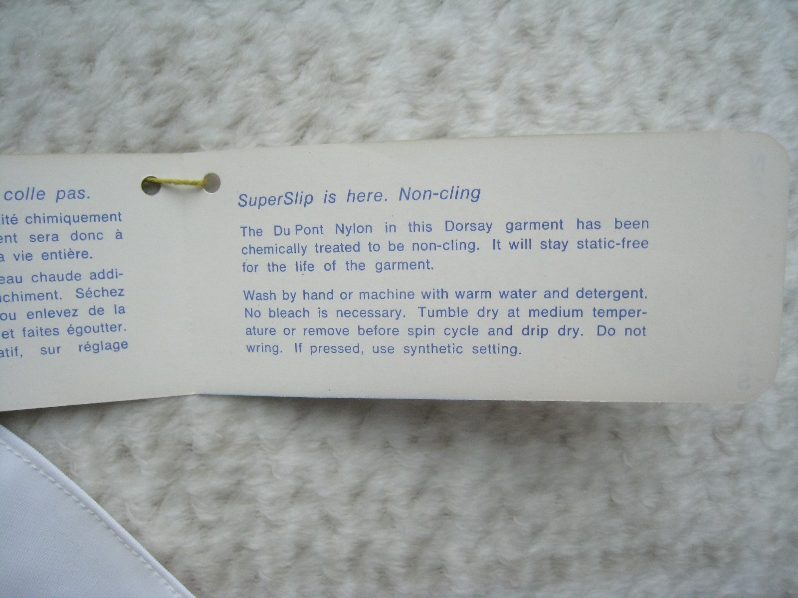 Vtg Super Slip by Dorsay Slip Dress Sz 36 White Du Pont Nylon New NOS READ