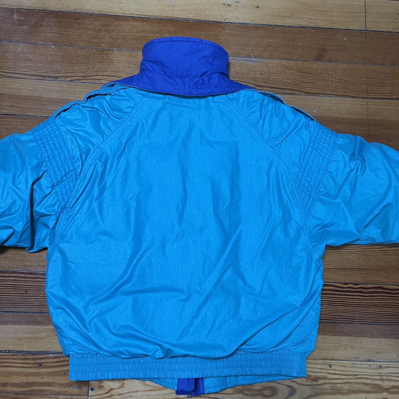 Vintage Roffe Skiwear Women’s Retro Teal/Purple Ski Snowboard Jacket Size 12 USA