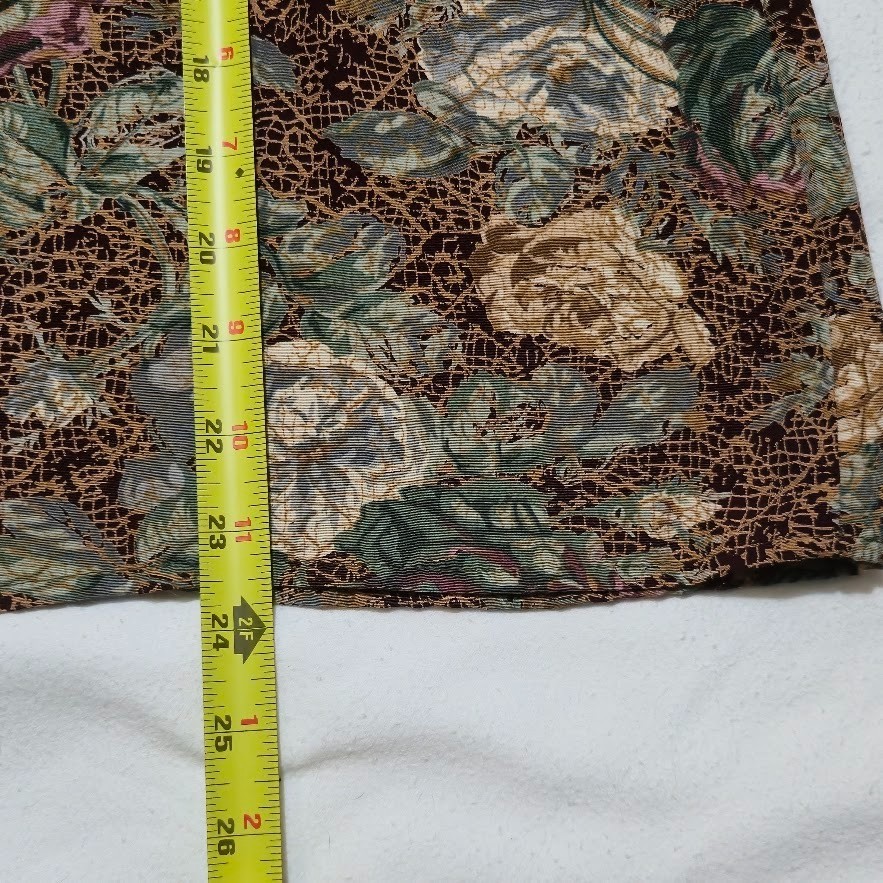 Vintage 90s Essay Sharon Anthony Floral Blouse Dark Academia Whimsigoth Petite 4