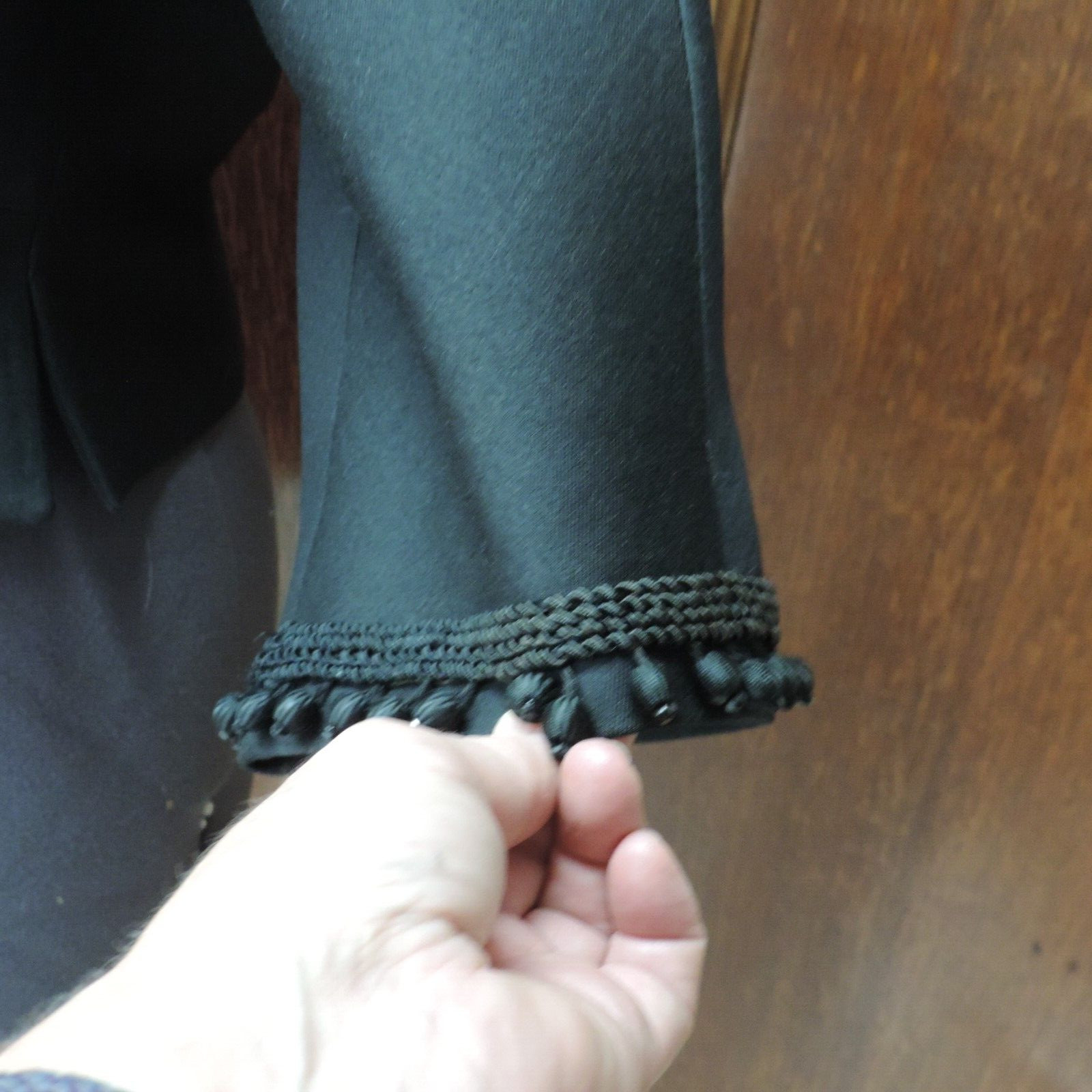 1960’s Bartelstein’s Black Wool w/Braided/Beaded Trim Short Jacket B39