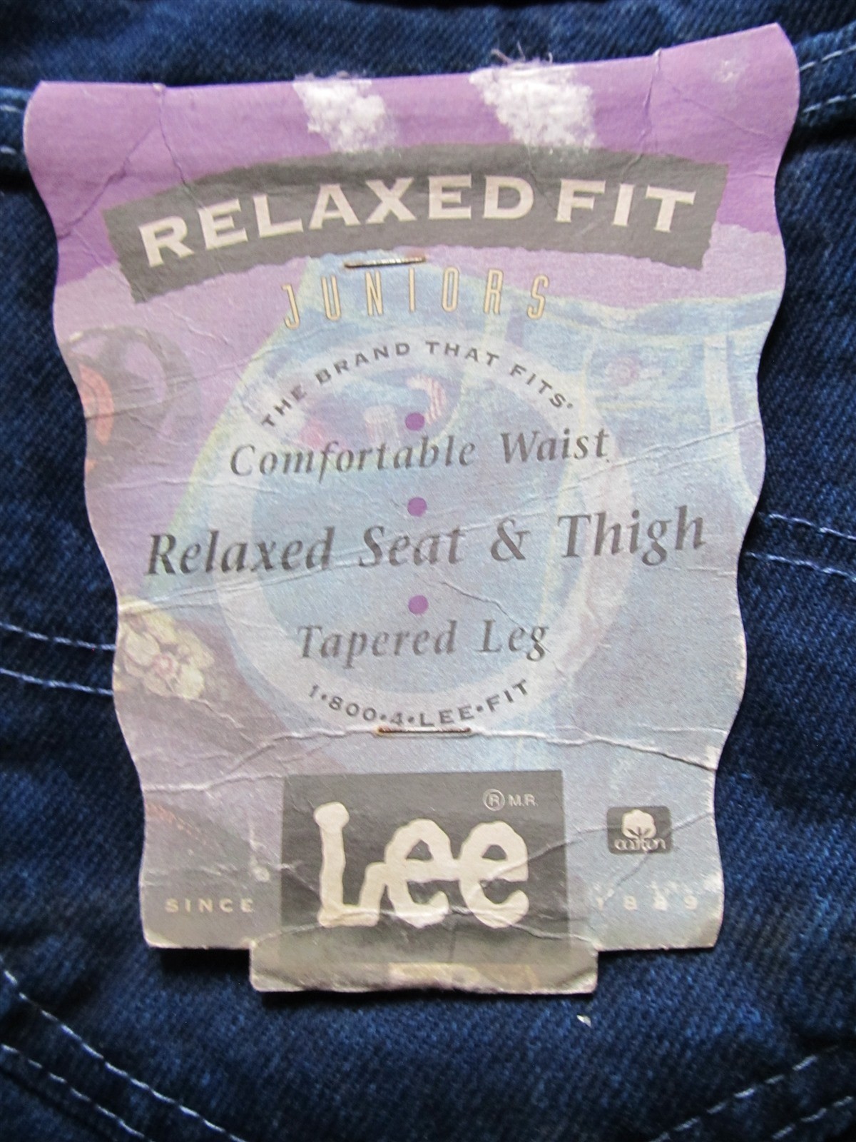 Vintage 90s Lee Relaxed Fit Double Blue size 24 waist deadstock