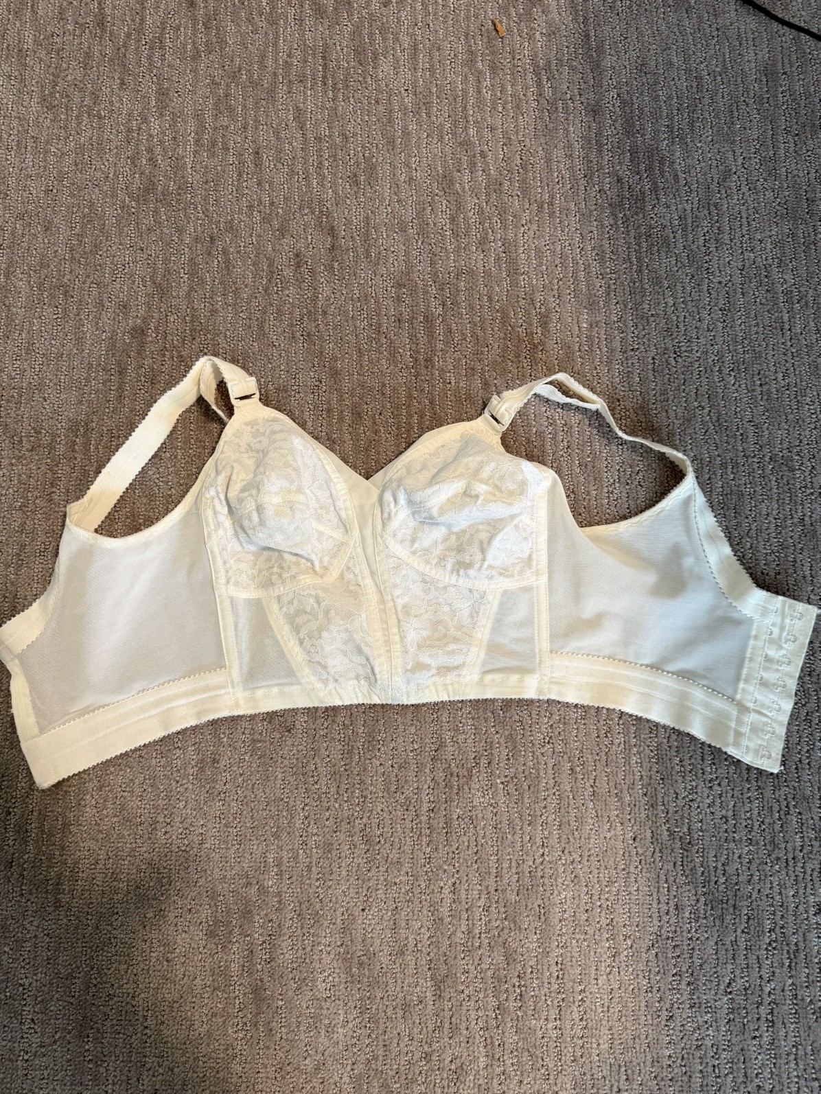 Vintage Playtex Living Longline Bra Size 34C White Style #239 Wireless