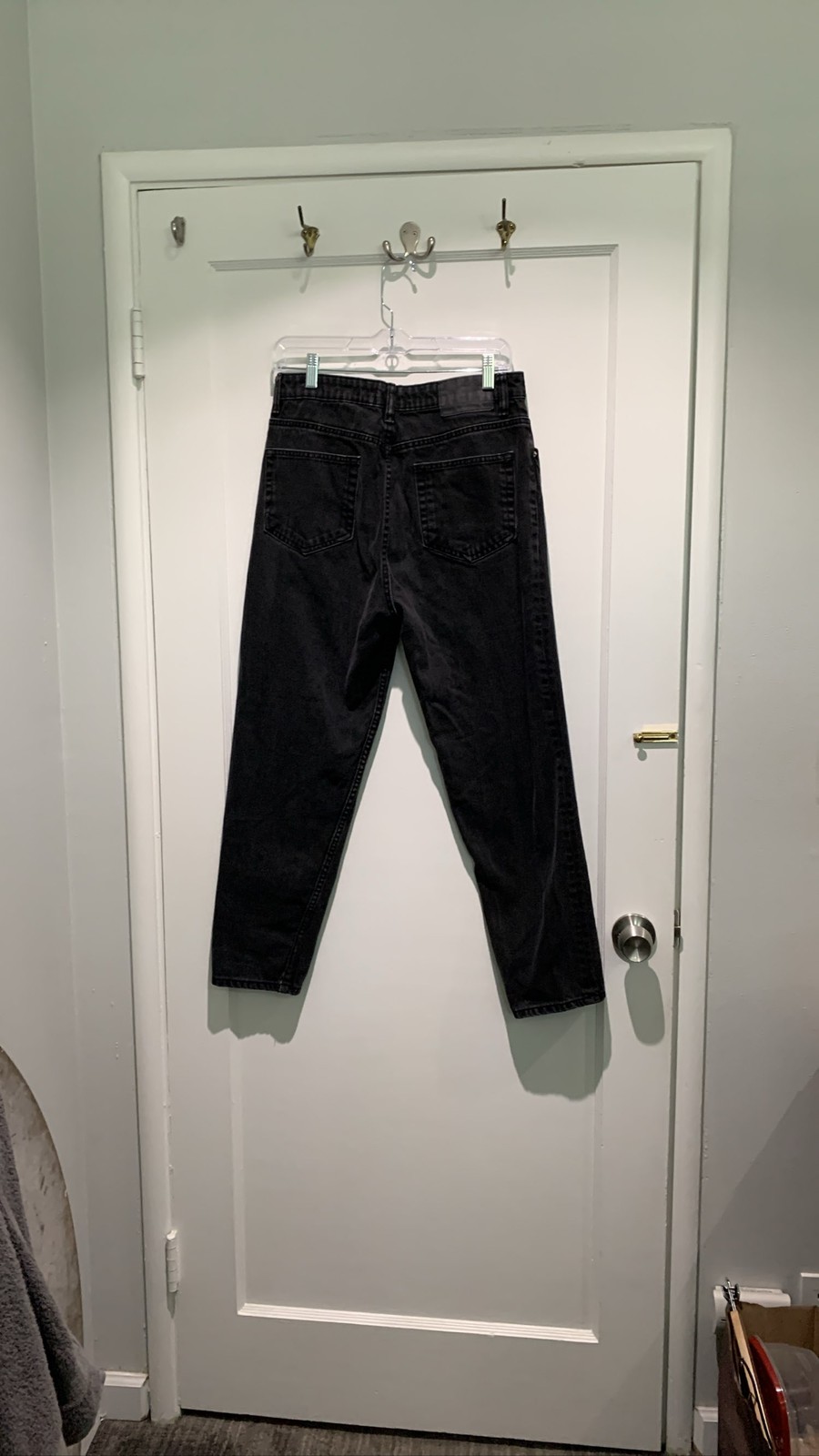 Zara Womens Black Denim Jeans US 8 EU 40 Straight High Rise