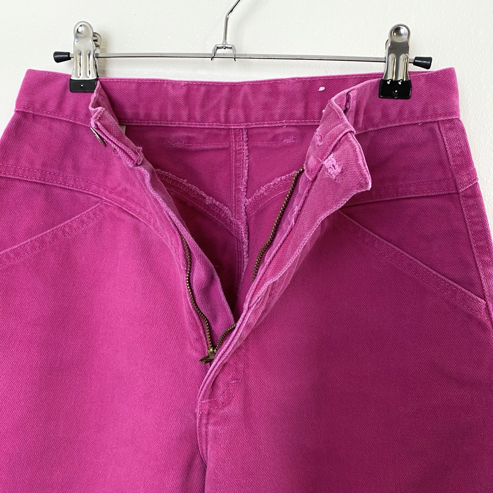 Vintage Jewell’s Classic Bottoms Womens Hot Pink Jeans Juniors 7 100% Cotton USA