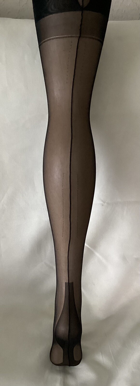 Vintage Seamed Nylon Stockings With Cuban Heel