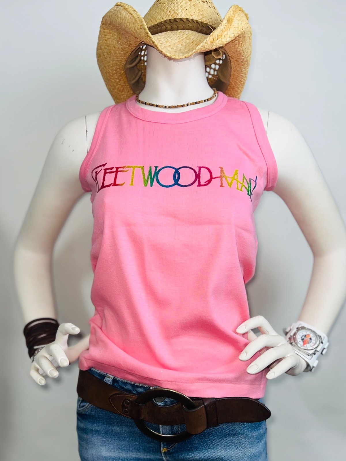 VTG 70s 80s FLEETWOOD MAC Stevie Nicks classic rock band UNUSED T-Shirt WOMENS L